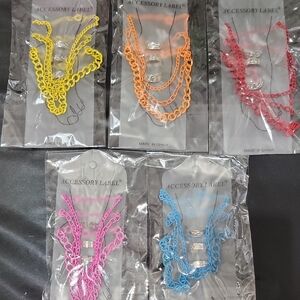 Colorful Anklet And Toe Ring Sets